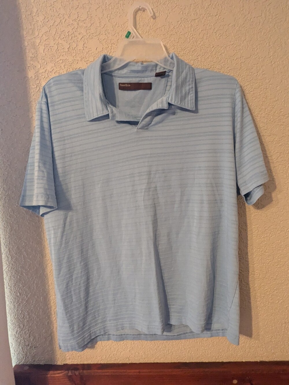 Perry Ellis Light Blue Men's Polo Shirt XXL